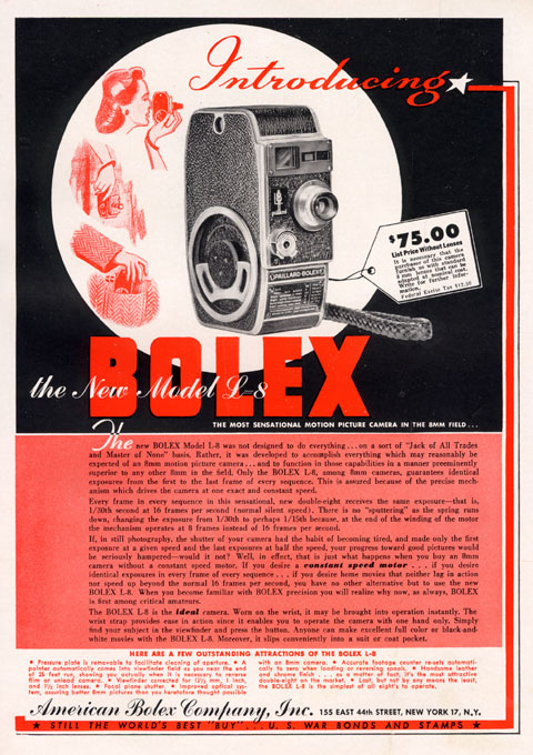 Bolex L8 magazine ad