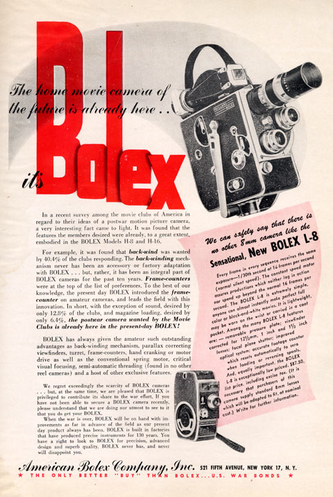 Bolex Camera ad