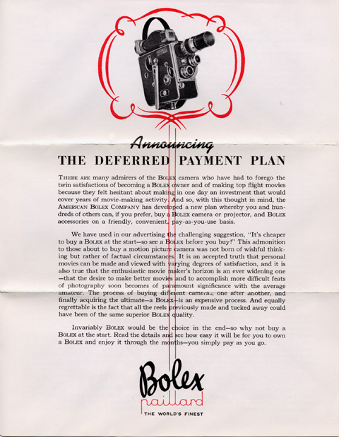 Bolex Payment Plan